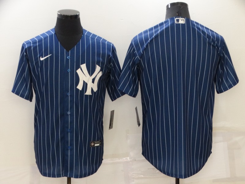 Men's New York Yankees Blue Blank Jersey